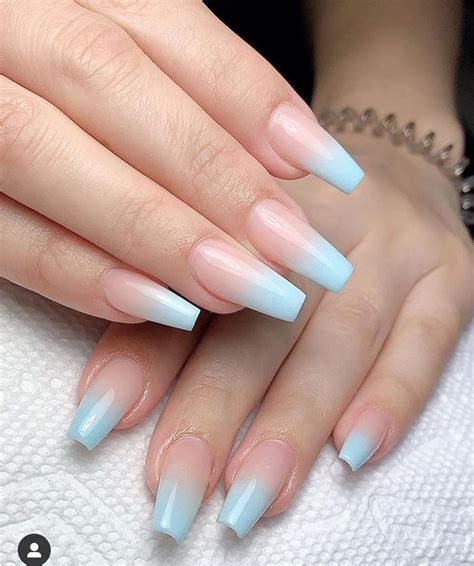 Updated Blue Ombre Nails April Blue Ombre Nails Ombre