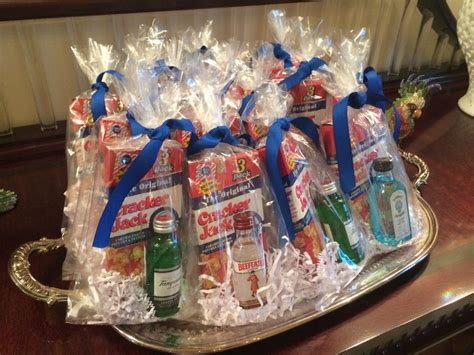 Clever Book Club Favor For The Royal We With Cracker Jacks And Mini Gin Bottles Pretty