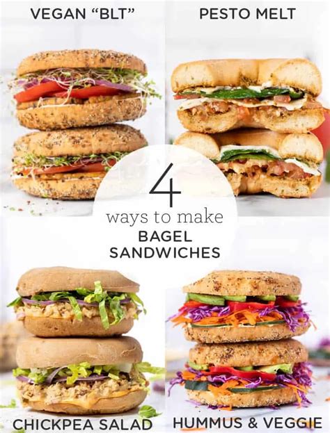 4 Healthy Bagel Sandwich Ideas All Vegan Simply Quinoa Healthy Bagel Sandwich Healthy