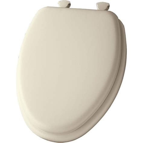 Soft Elongated Closed Front Toilet Seat In Bone 114ec 006 The Home Depot