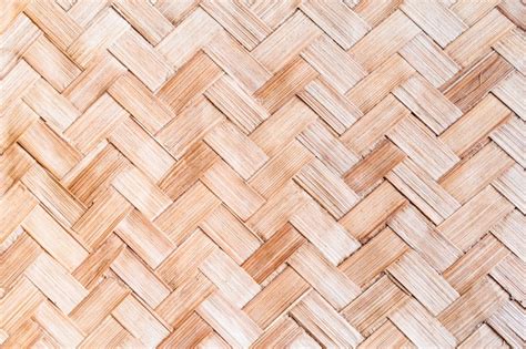 Premium Photo Light Brown Weaved Bamboo Mat Texture For Background