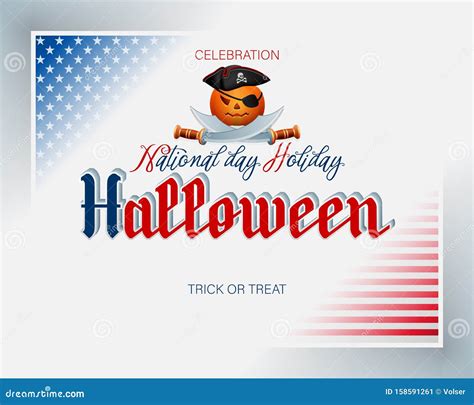 United States Of America Celebration Of Halloween Stock Vector
