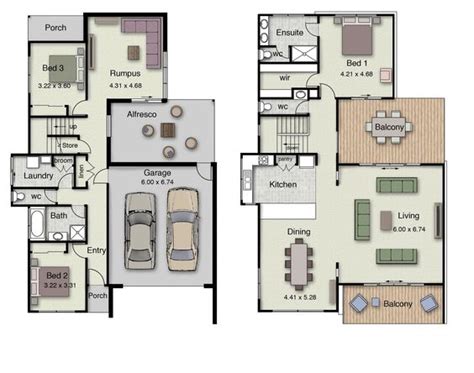 Discover the benefits of reverse living with metricon. Duplex Small House Floor Plans With 3 or 4 Bedrooms ...