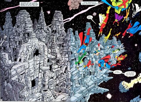 Crisis On Infinite Earths Panel Antimonitors Home Base With Heroes