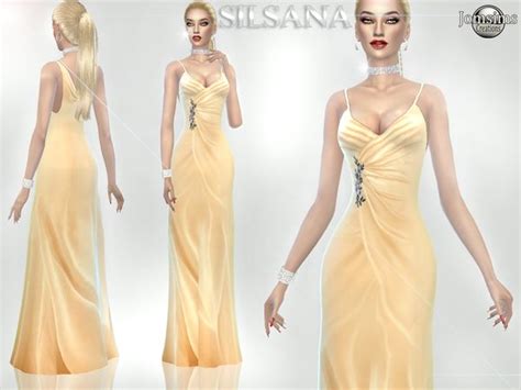 Jomsims Silsana Dress Sims 4 Dresses Formal Dresses For Teens