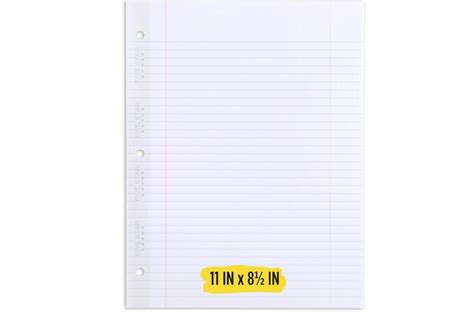 Five Star Reinforced Insertable Notebook Paper College Ruled 11 12