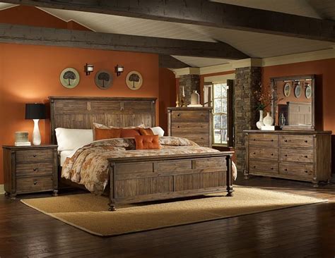 Rustic King Size Bed Headboard And Footboard Queen Bedroom