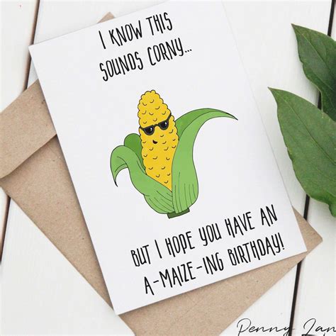 Paper Paper And Party Supplies Pickle Card Funny Birthday Card Funny Greeting Card Punny Birthday