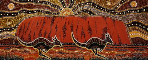 Painting Of Uluru By Danny Eastwoodkarlangu Aboriginal Art Centre