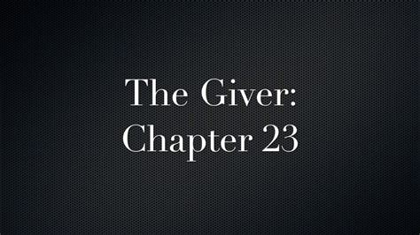 The giver shows jonas a baby being euthanized by jonas's father. The Giver Chapter 23 - YouTube
