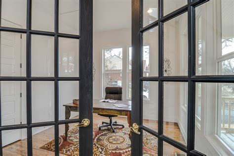 Home Office French Doors Eclectic Home Office Nashville By