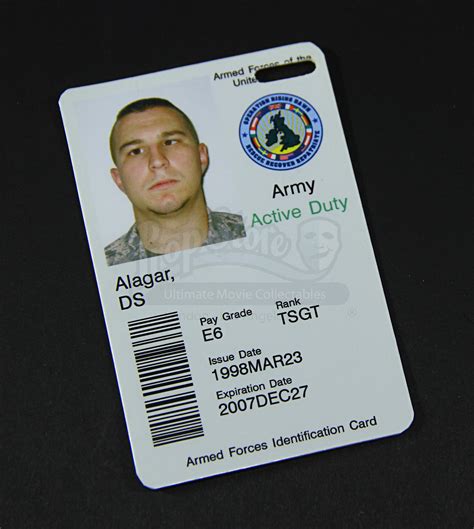 Military Id Card Cac Us Army Marines Id Card Movie Prop Badge Id Fbi