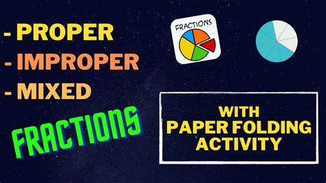 Fractions Proper Improper And Mixed Fractions Representation Through Paper Folding Activity