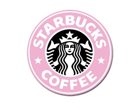 Starbucks Light Pink Logo Sticker Light Pink Starbucks Vinyl Etsy