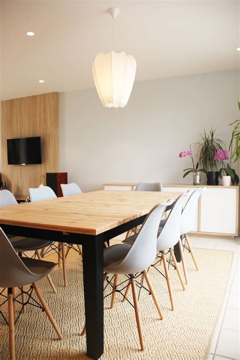 Salle à manger scandinave bohème | Tapis salle à manger, Déco salle à