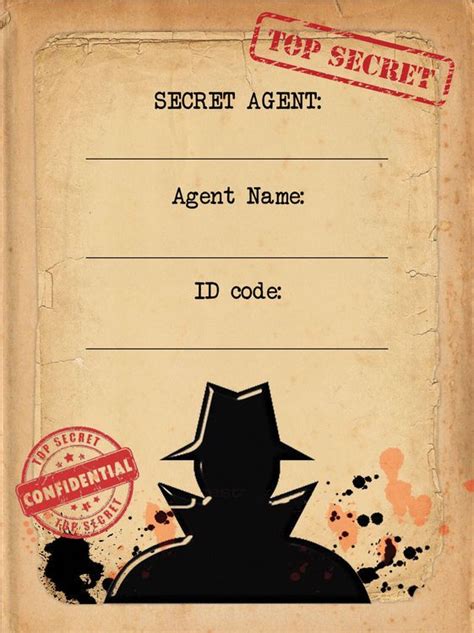 Spy Mission Secret Agent Name Cards Set Of 9 Spy Party Spy