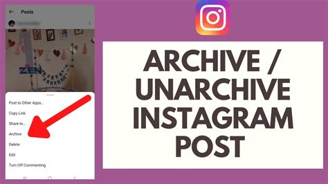 How To Archive Unarchive Post On Instagram Youtube
