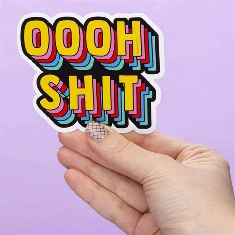 Oooh Shit Die Cut Vinyl Sticker Punky Pins Punkypins