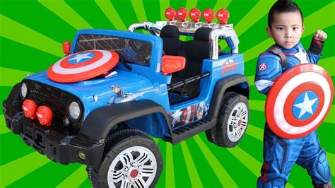 Cool Electric Ride On Car Superhero Fun With Ckn Youtube