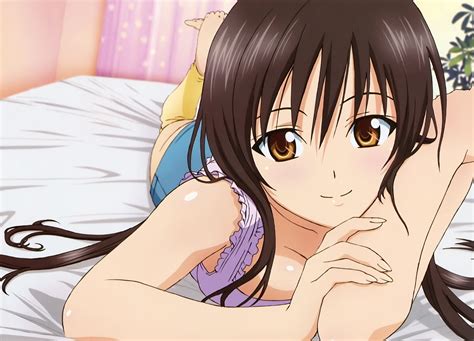 Wallpaper ID 1758870 Anime 1080P Yellow Eyes Bed Long Hair Girl