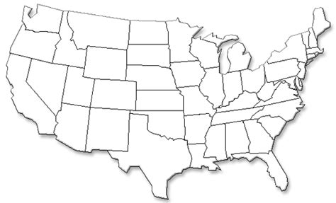 Black And White Usa Map Maping Resources