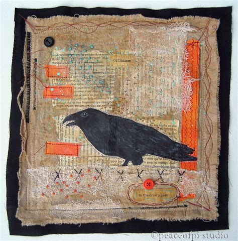 Peaceofpi Studio In The Crows Nest Mixed Media Art Quilt