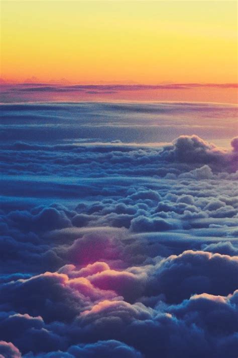 Sunrise Above The Clouds Iphone 4s Wallpapers Free Download