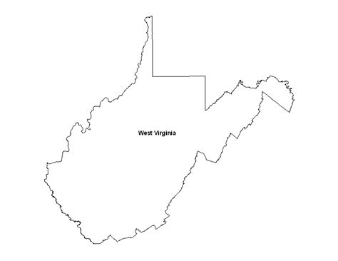 Printable Map Of The State Of West Virginia