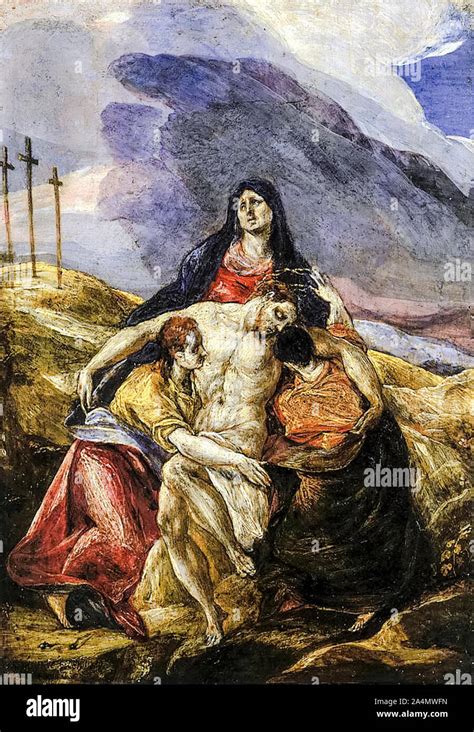 El Greco Pietà The Lamentation Of Christ Painting 1571 1576 Stock