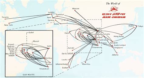 Air India March 27 1994 Route Map