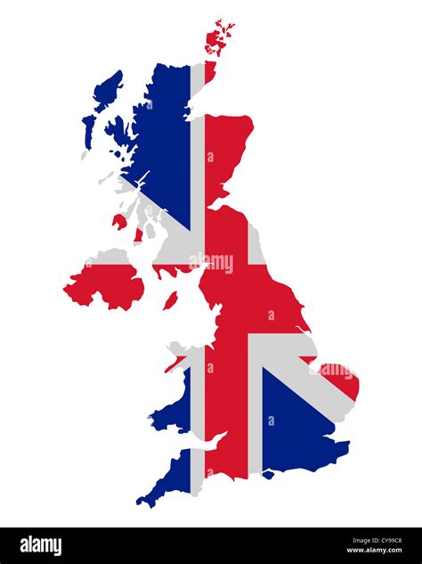 Map And Flag Of United Kingdom Stock Photo Alamy