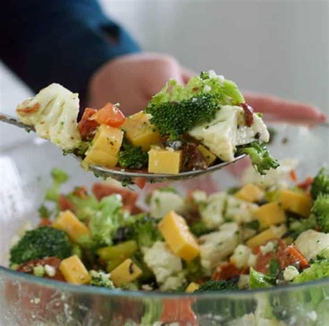 Cauliflower Broccoli Italian Chopped Salad Recipe Homemade Food Junkie