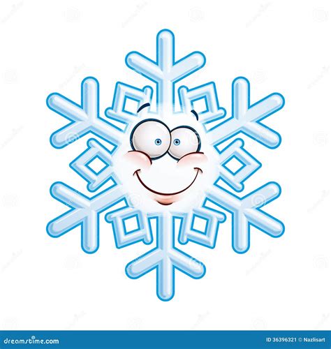 Snowflake Head Smiley Stock Vector Image Of Smiling 36396321