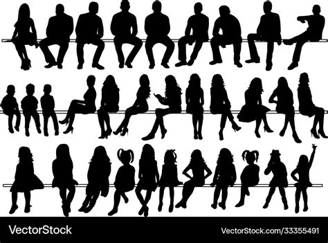 People Sitting Silhouettes