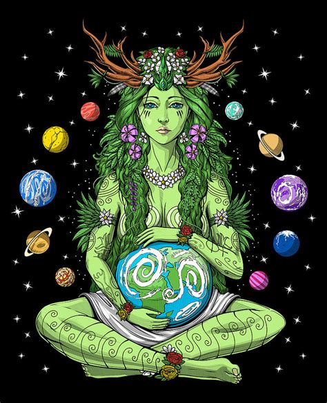 Gaia Mother Earth Digital Art By Nikolay Todorov Pixels