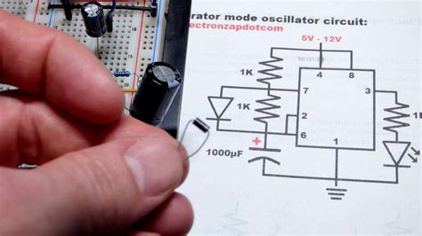 555 Timer Astable Multivibrator Mode Flashing Leds Step By Step Build