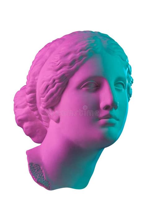 Colorful Gypsum Copy Of Ancient Statue Of Venus De Milo Head For