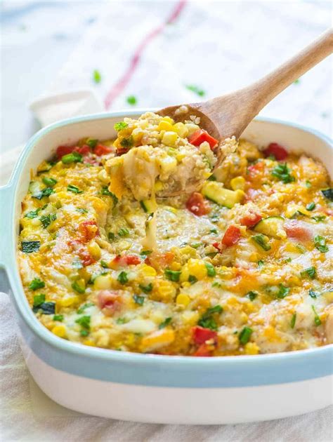 Yes, you can pour this batter into an oiled muffin tin, filling each well about 3/4 full. Cheesy Corn Chicken Quinoa Casserole — A lightened up ...