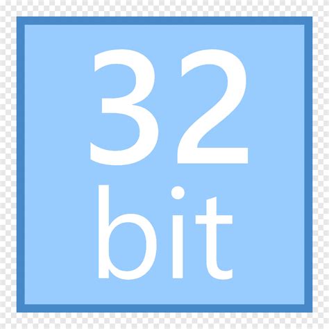 Computadora Informática De 32 Bits Y 64 Bits 128 Bits 32 Bits Azul