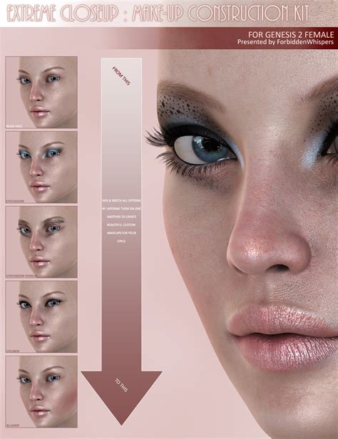 Extreme Closeup Makeup For Genesis 2 Females Daz 3d