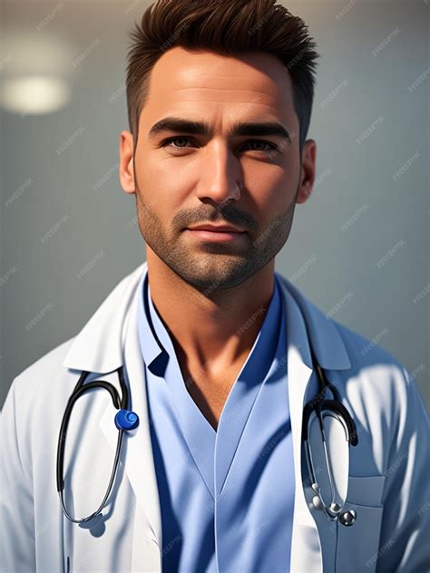 Premium Ai Image A Man In A Lab Coat With Stethoscopes And A