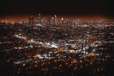 Los Angles Night View Hd World 4k Wallpapers Images Backgrounds