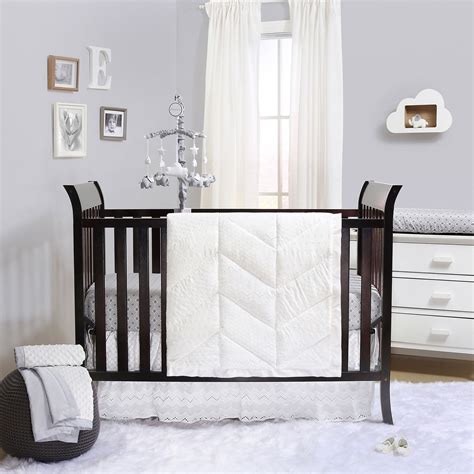 Taylor White Eyelet Baby Crib Bedding 11 Piece Sleep Essentials Set