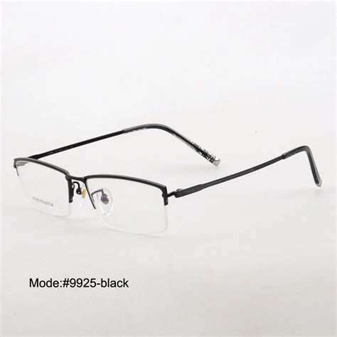 Spitoiko Pure Titanium Half Rim Rectangle Optical Frame Myopia Prescription Eyewear Eyeglasses