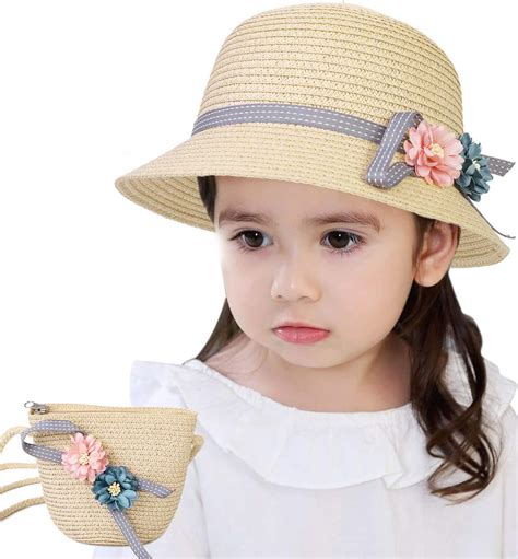 Buy Sumolux Straw Hats Girls Kids Sun Hats Summer Beach Hats Straw