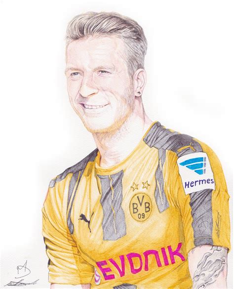 Demoose Art On Twitter Marco Reus Ballpoint Pen Drawing Borussia