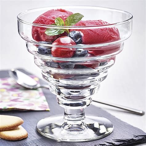 6x etore stemmed sundae dessert ice cream glass bowl 360ml party 5055512077809 ebay