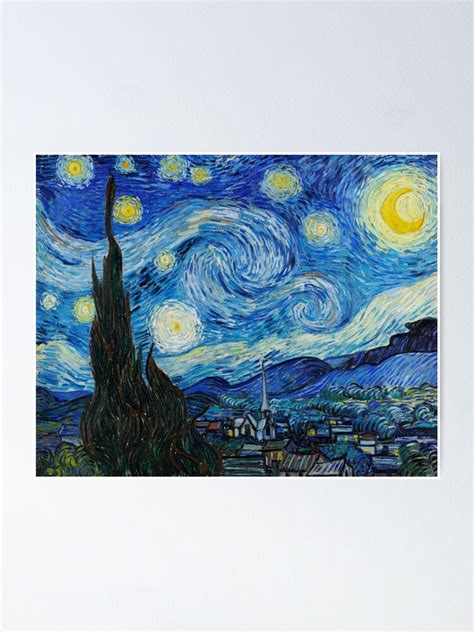 Vincent Van Gogh Painting Digitally Enhanced The Starry Night Poster