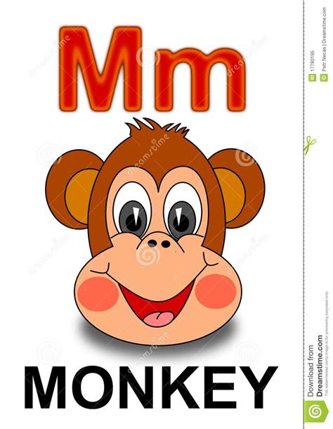 Letter M Monkey Stock Illustration Illustration Of Head