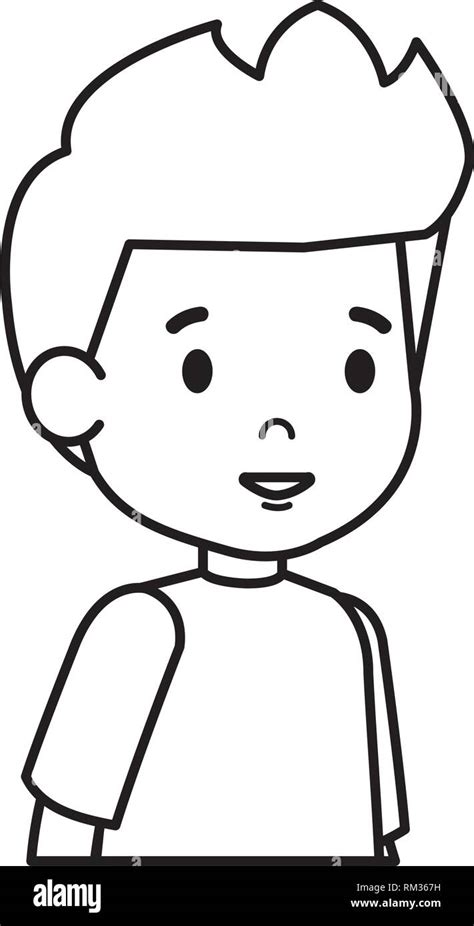 Cute Little Boy Character Vector Illustration Design Stock Vector Image